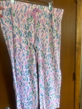 Lilly Pulitzer Pink Mermaid-Print Pajama Pants